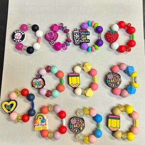Colorful Beaded Bracelets with Fun Charms